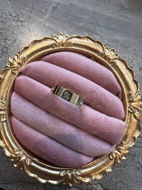 Gold plated 18k stainless steel Gold Band Ring new unisex size 6